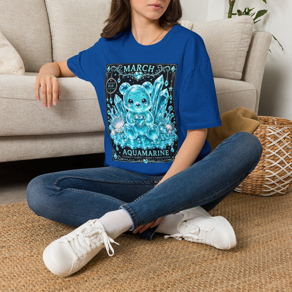March, Aquamarine Birthstone Oozy Bear Gummy Special Addition- Graphic Shirt