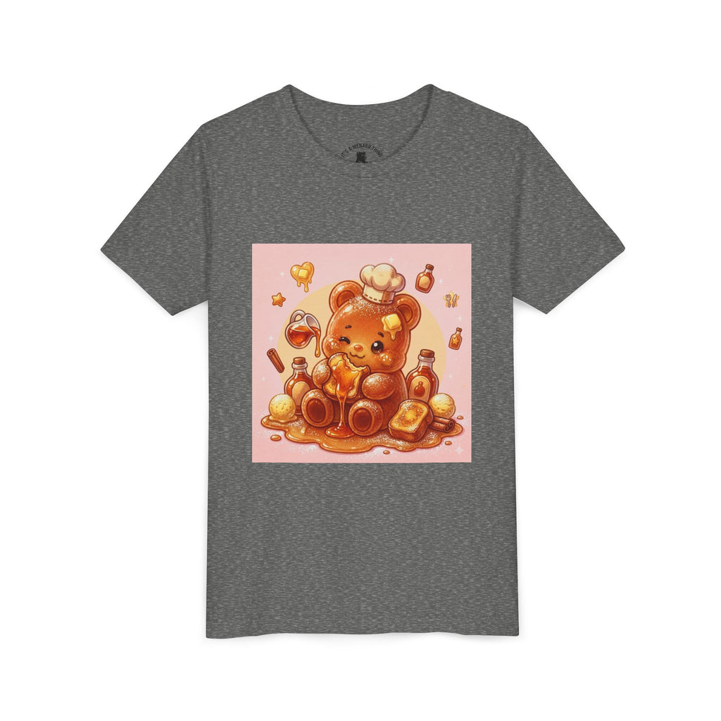 Kids Thick French Toast Gooey Gummy Chef Bear Graphic T-Shirt