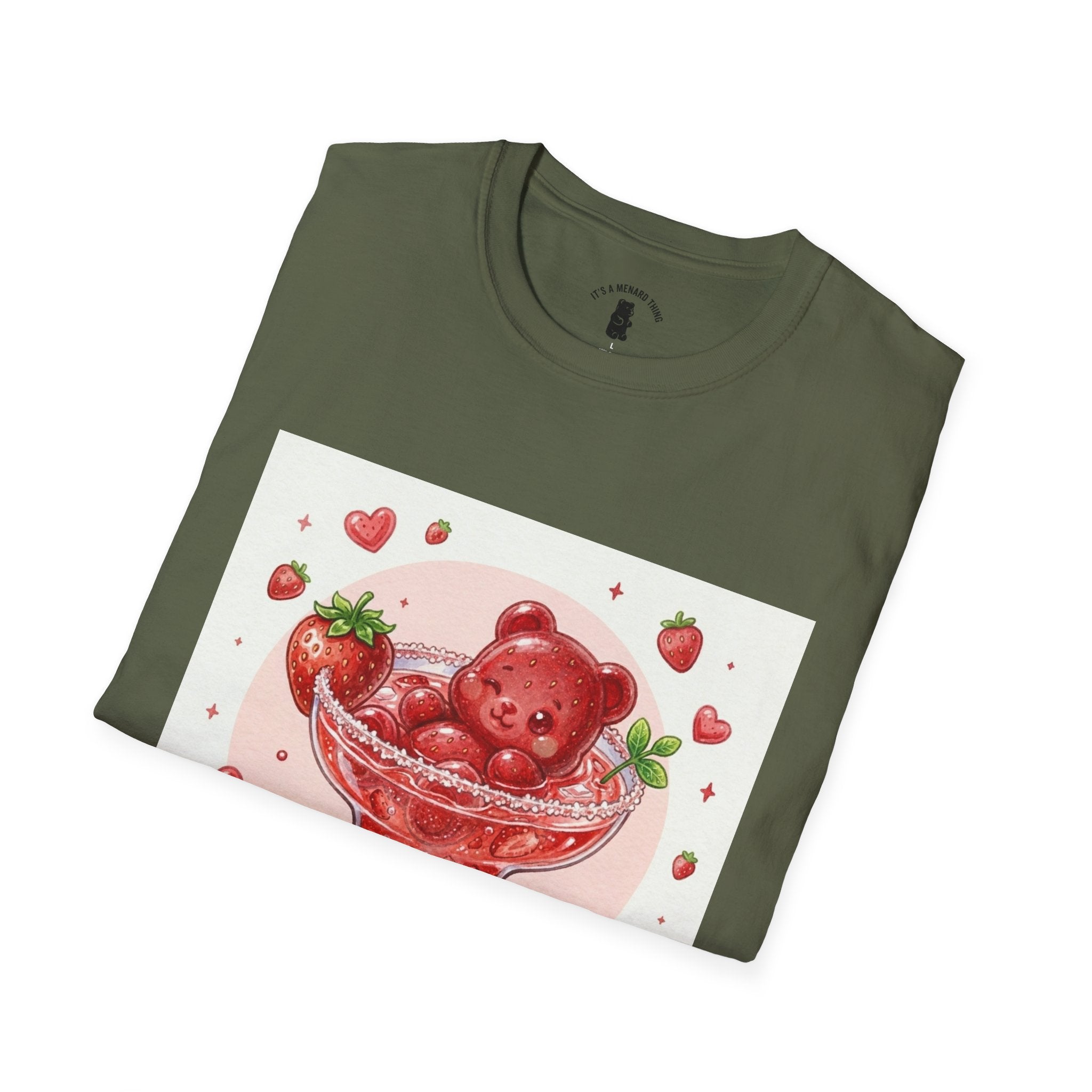 Strawberry Daiquiri Icey, Boozy Gooey Gummy Bears- Kawaii Graphic T-Shirt