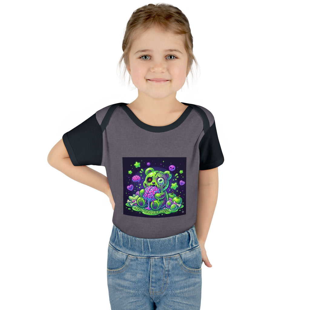 Baby Bodysuit — Neon Zombie Halloween Gooey Gummy Bear
