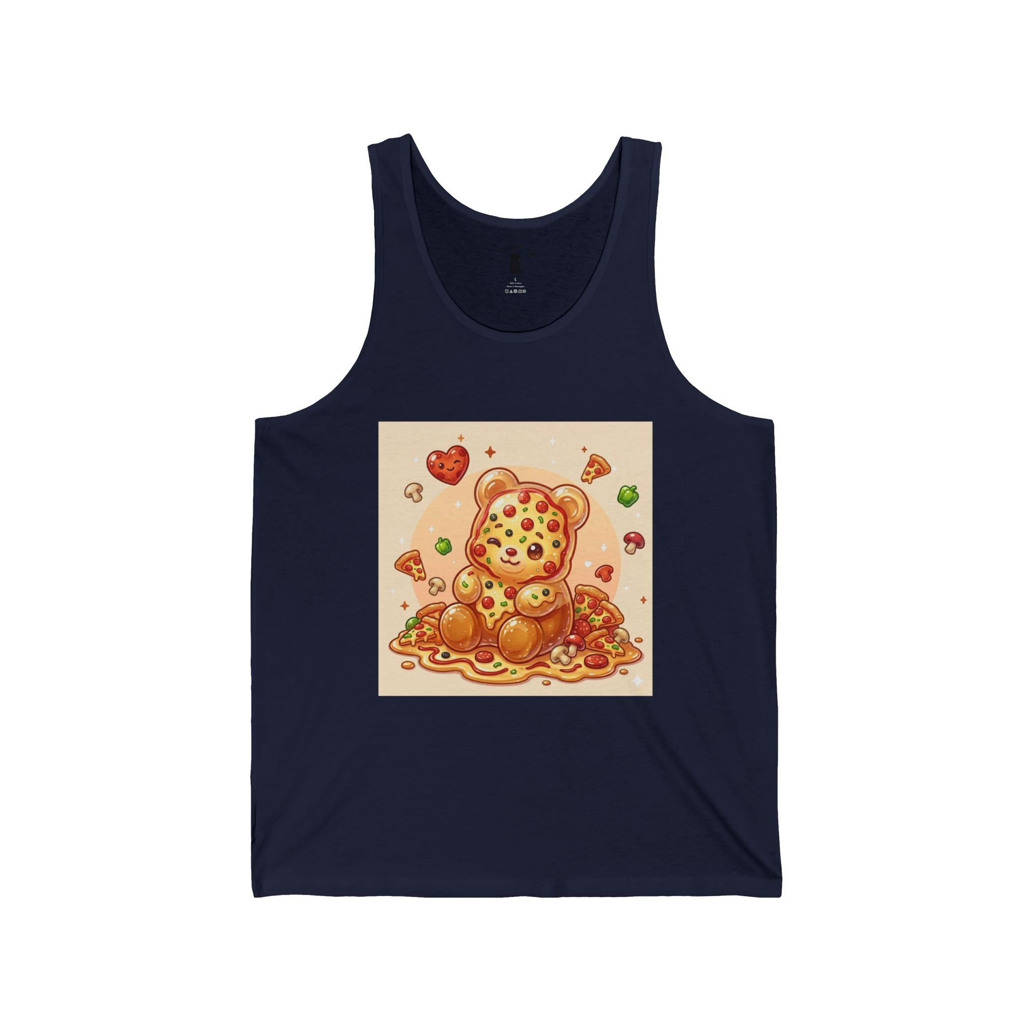 Surprise! Special Pizza, Melty Gooey Gummy Bear — Kawaii Graphic Tank Top