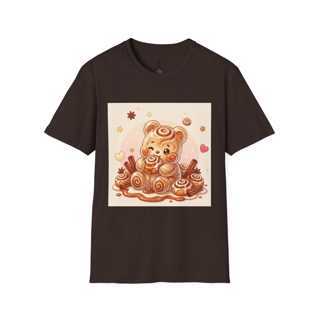 Warm Fresh Baked Cinnamon Rolls, Frosted Gooey Gummy Bears — Cute Cozy Graphic Tee