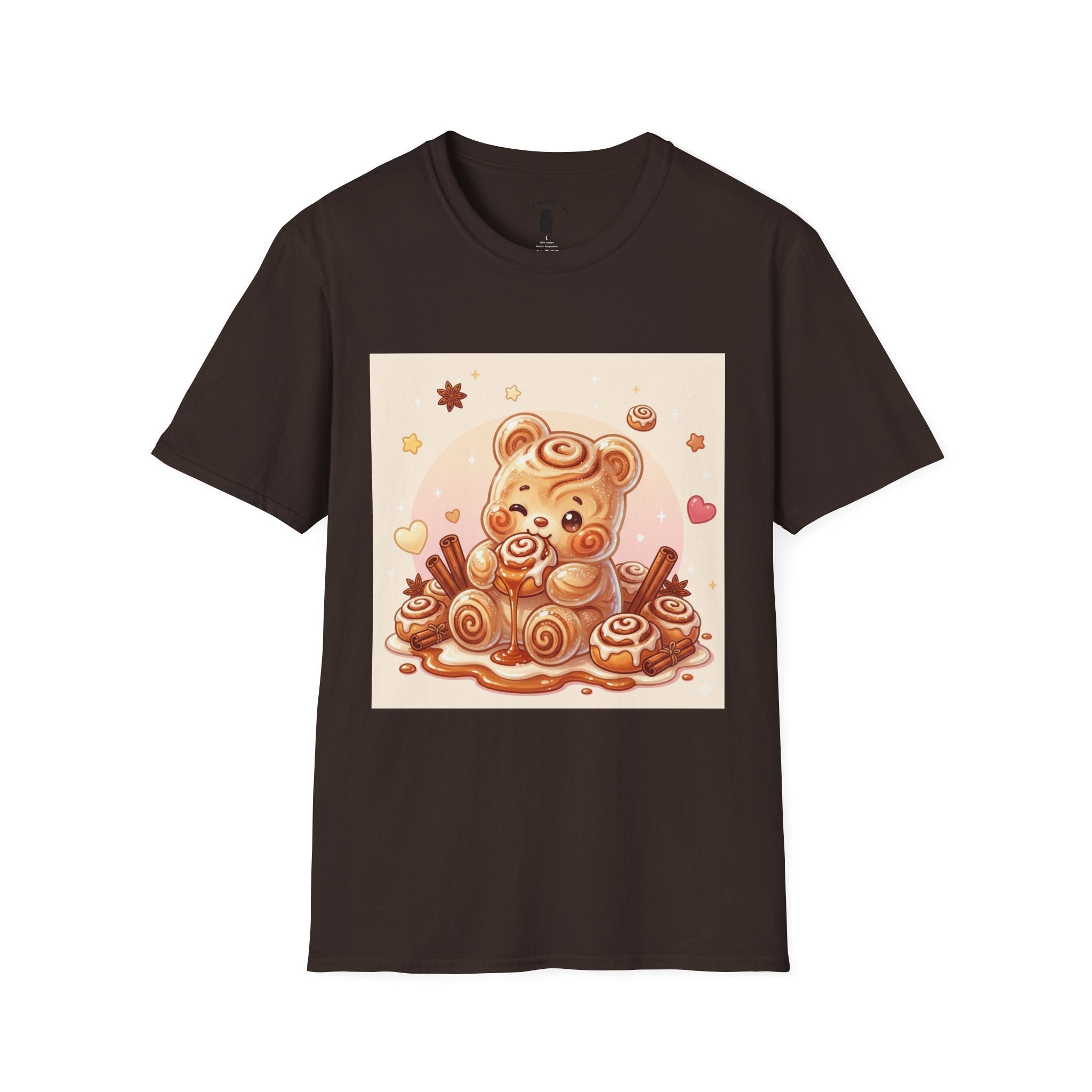 Warm Fresh Baked Cinnamon Rolls, Frosted Gooey Gummy Bears — Cute Cozy Graphic Tee