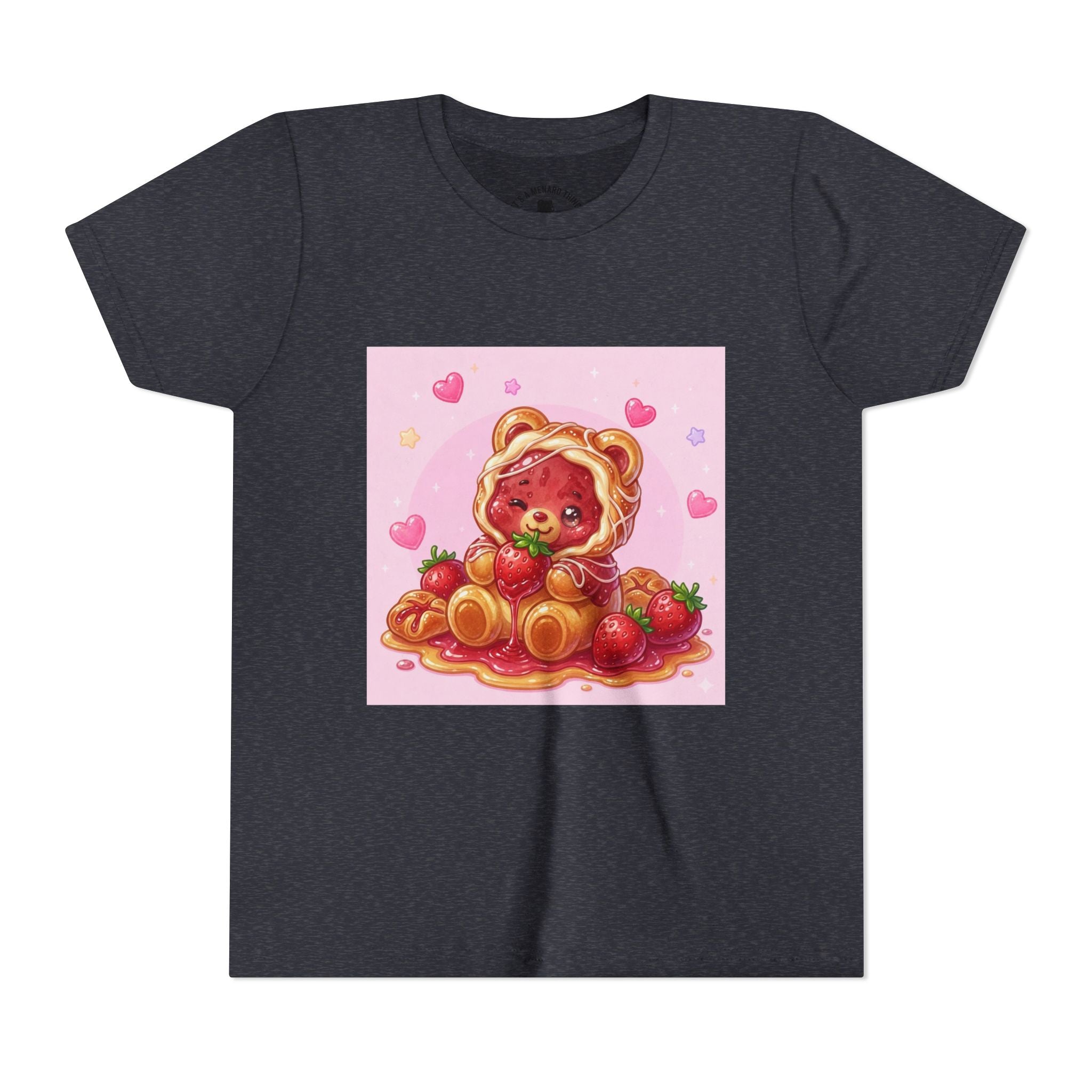 Strawberry Danish Gooey Gummy Bear Graphic Kids T‑Shirt
