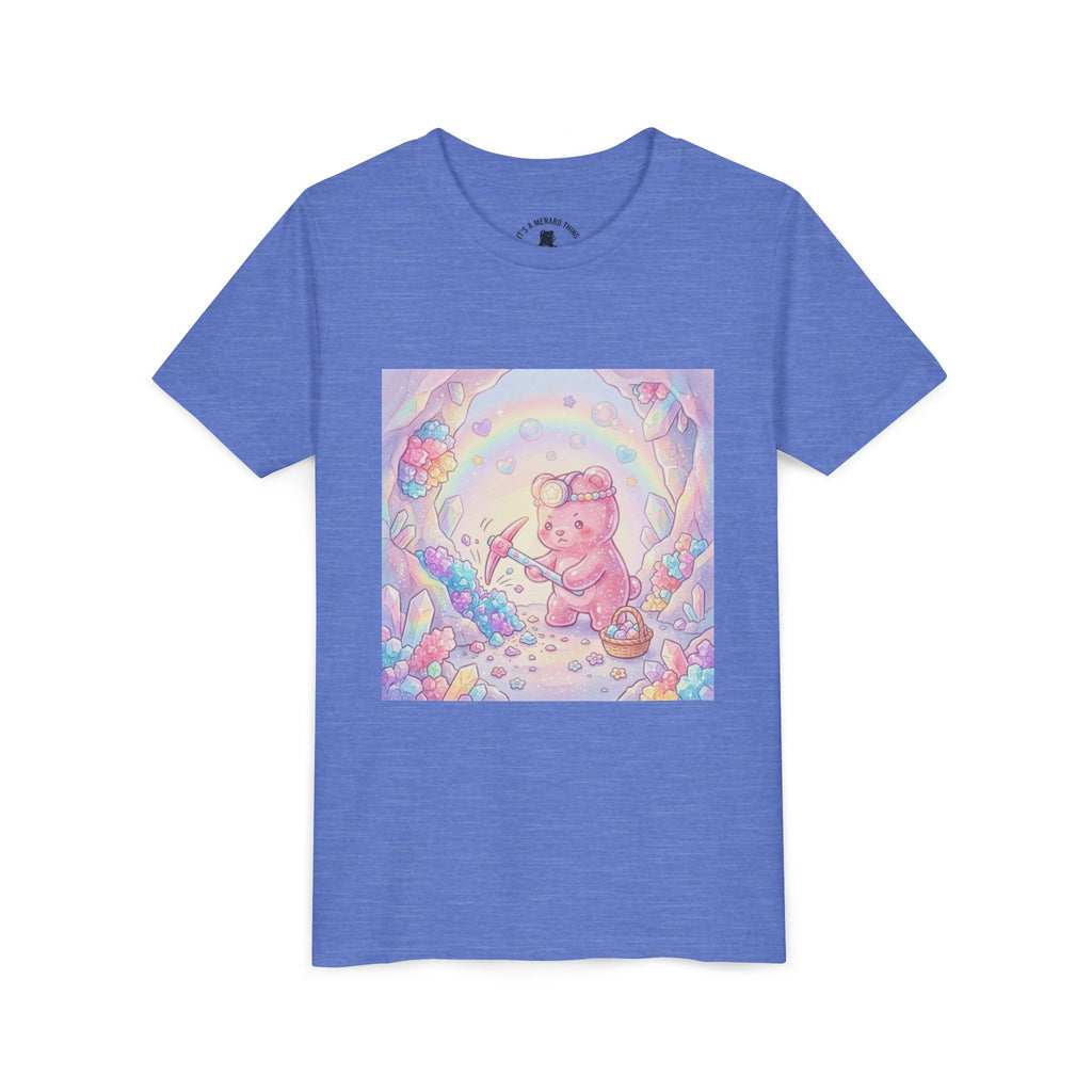 Digging for Crystal Candy Pink Gooey Gummy Bear Illustration