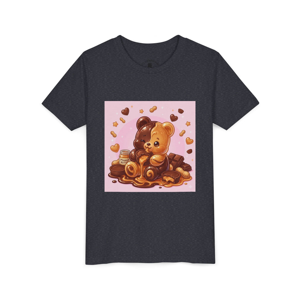 Kids Chocolate & Peanut Butter candy Gooey Gummy Youth Short Sleeve Shirt
