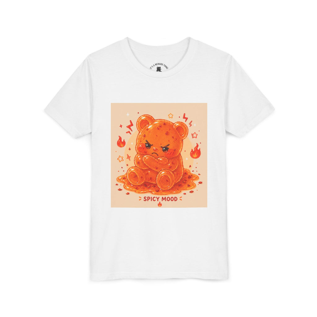 Spicy Mood Tangy Orange Gooey Gummy Bear - Angry Kawaii Bear Graphic
