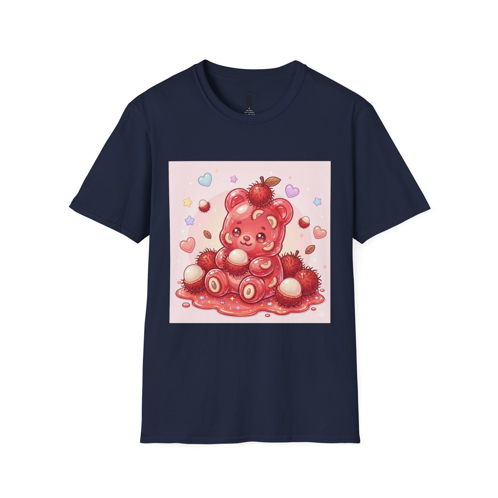 Frech Lychee Fruit, Yummy Oozy Gummy Bear Friend— Kawaii Graphic Shirt