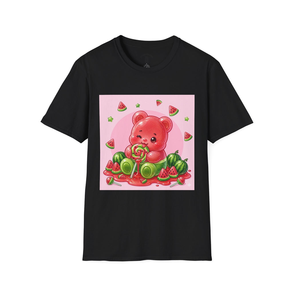 Watermelon Lollipop Gooey Gummy Bear T-Shirt — Kawaii Fruit Graphic Tee