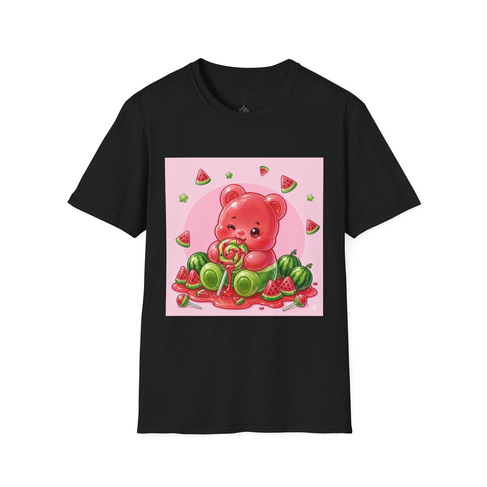 Watermelon Lollipop Gooey Gummy Bear T-Shirt — Kawaii Fruit Graphic Tee