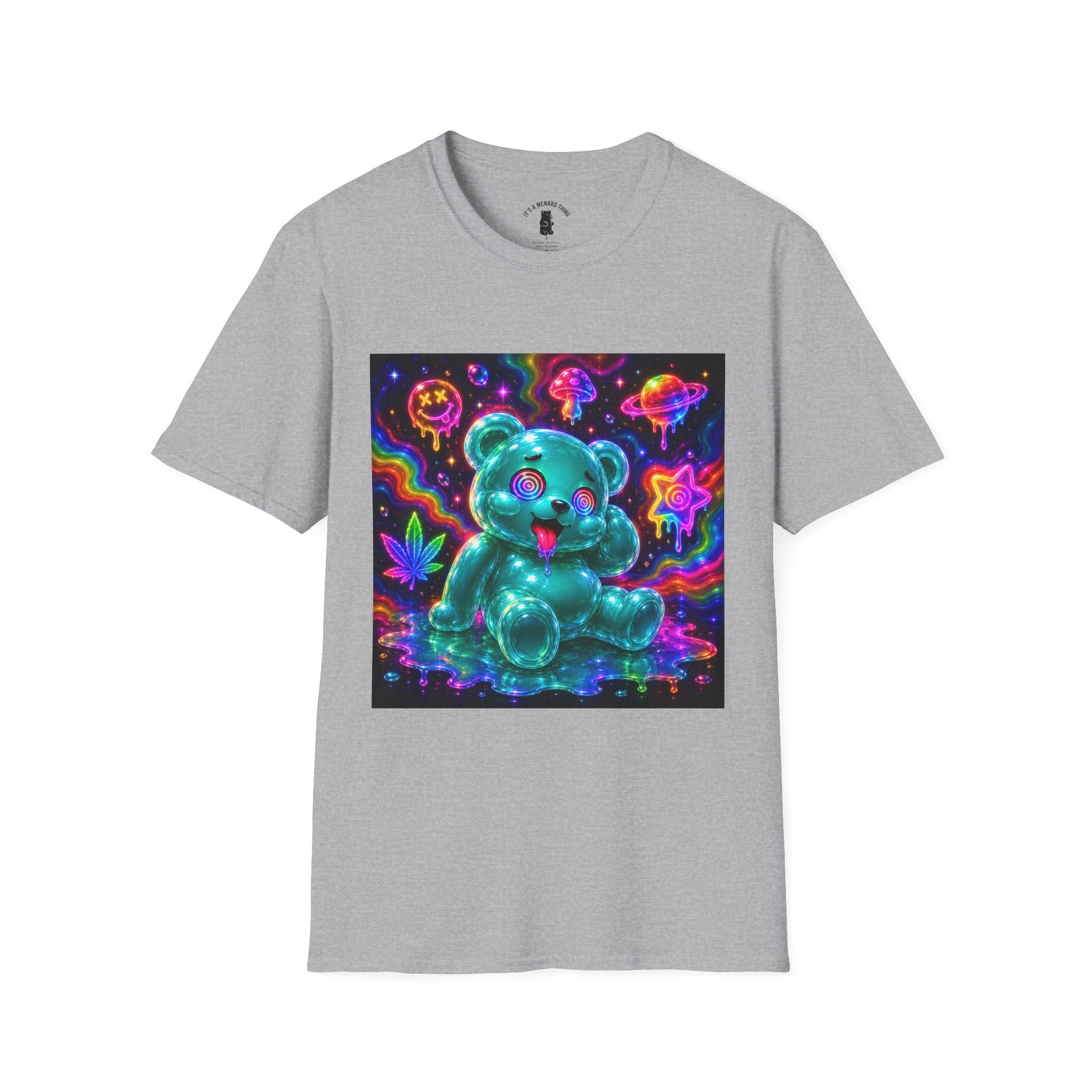 Psychedelic Neon Special Addition Oozy Bear Gummy Friend— Graphic Shirt (Adult Only)