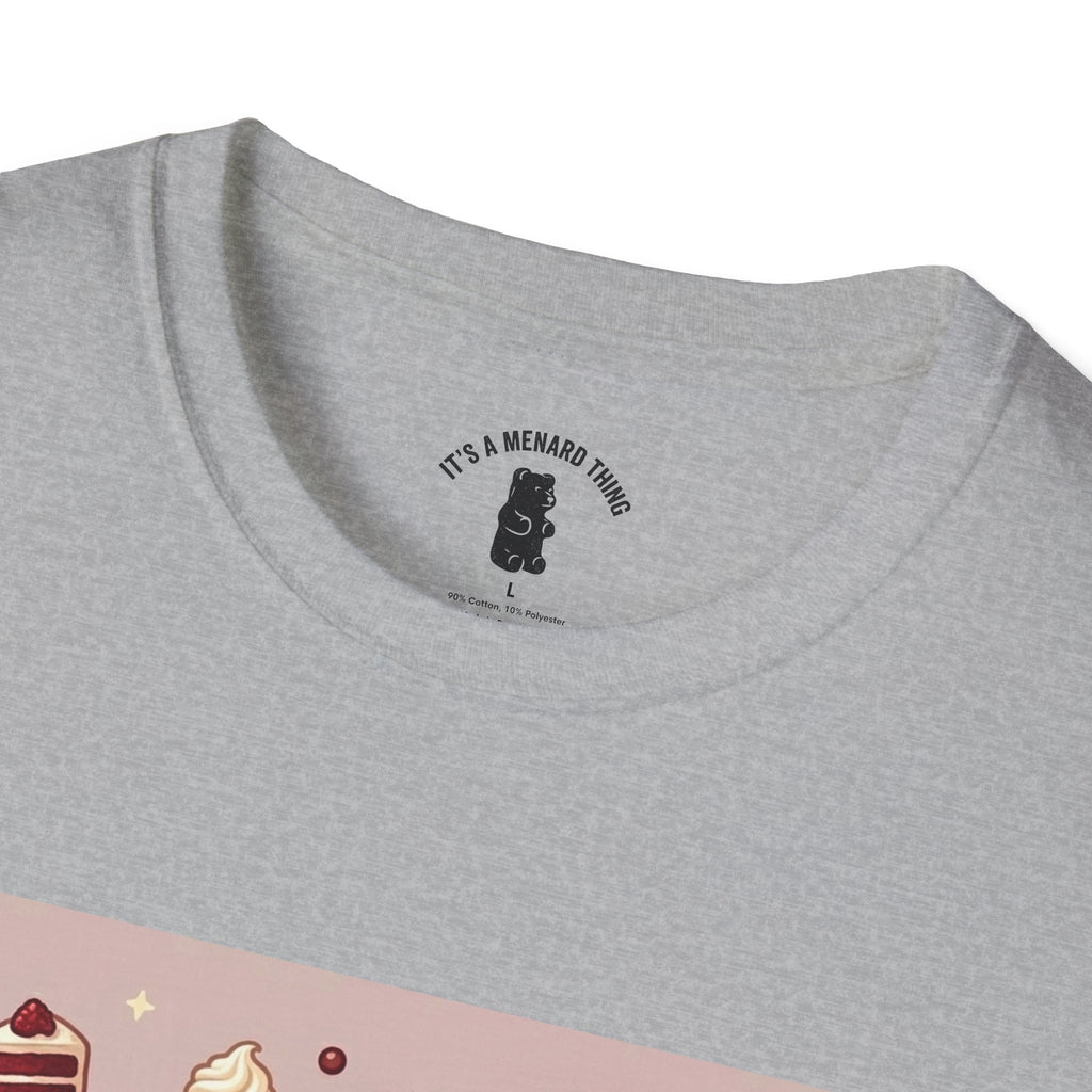 Silky Red Velvet Cake & Cream, Exotic Gooey Gummy Bear — Kawaii Graphic T-Shirt