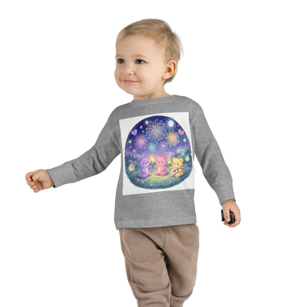Watching Fireworks In the Night Sky, Oozy Bear Friend Group- Graphic Long Sleeve Shirt