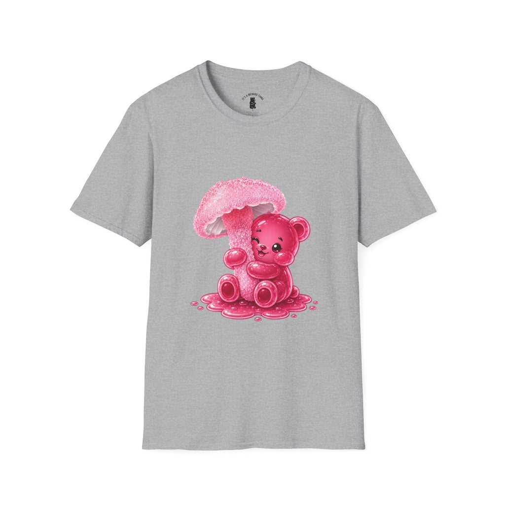 Rare Pink Mushroom Umbrella, Oozy Bear Gummy Friend- Graphic Shirt