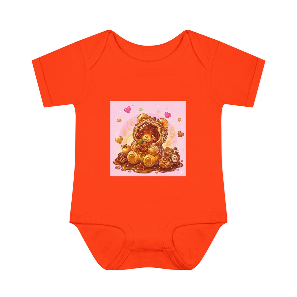Maple Pecan Danish Gooey Gummy Bear in Puff PJs Baby Onesie