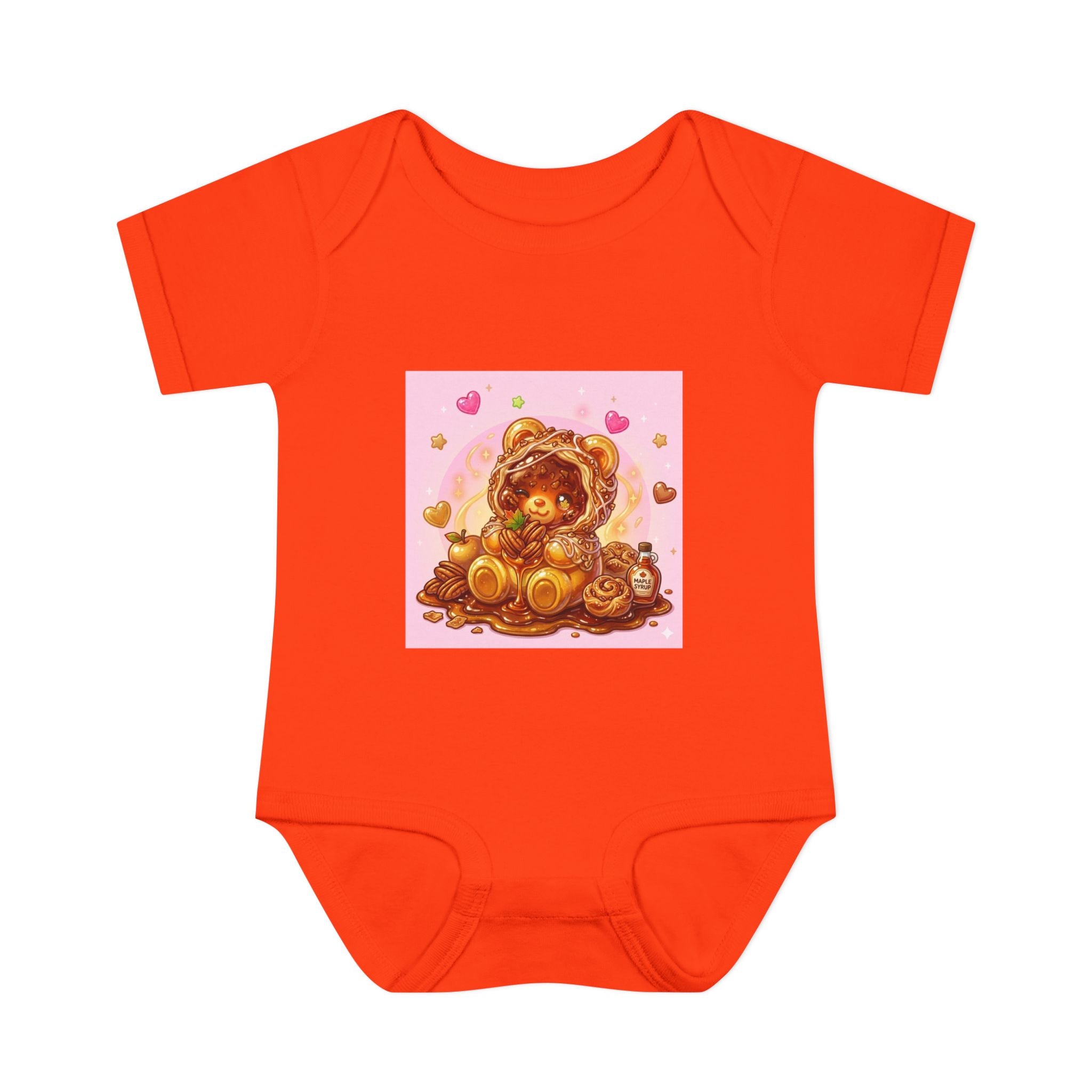 Maple Pecan Danish Gooey Gummy Bear in Puff PJs Baby Onesie