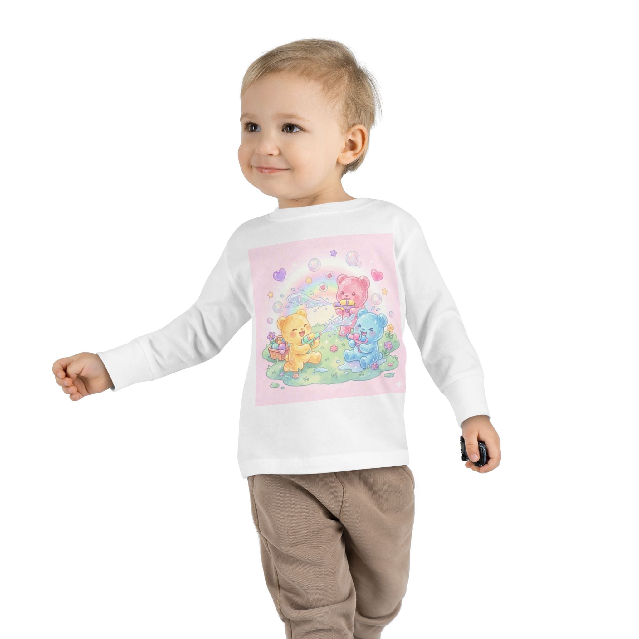 Water War Play time, Oozy Bear Group Gummy Friends- Graphic Long Sleeve Shirt