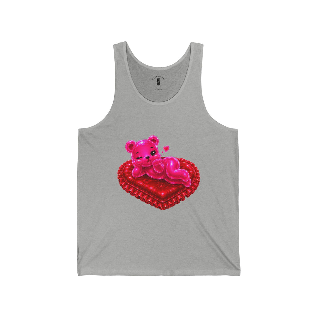 Valentine Special Pink Oozy Bear Friend- Graphic Tank Top (Adult Only!)