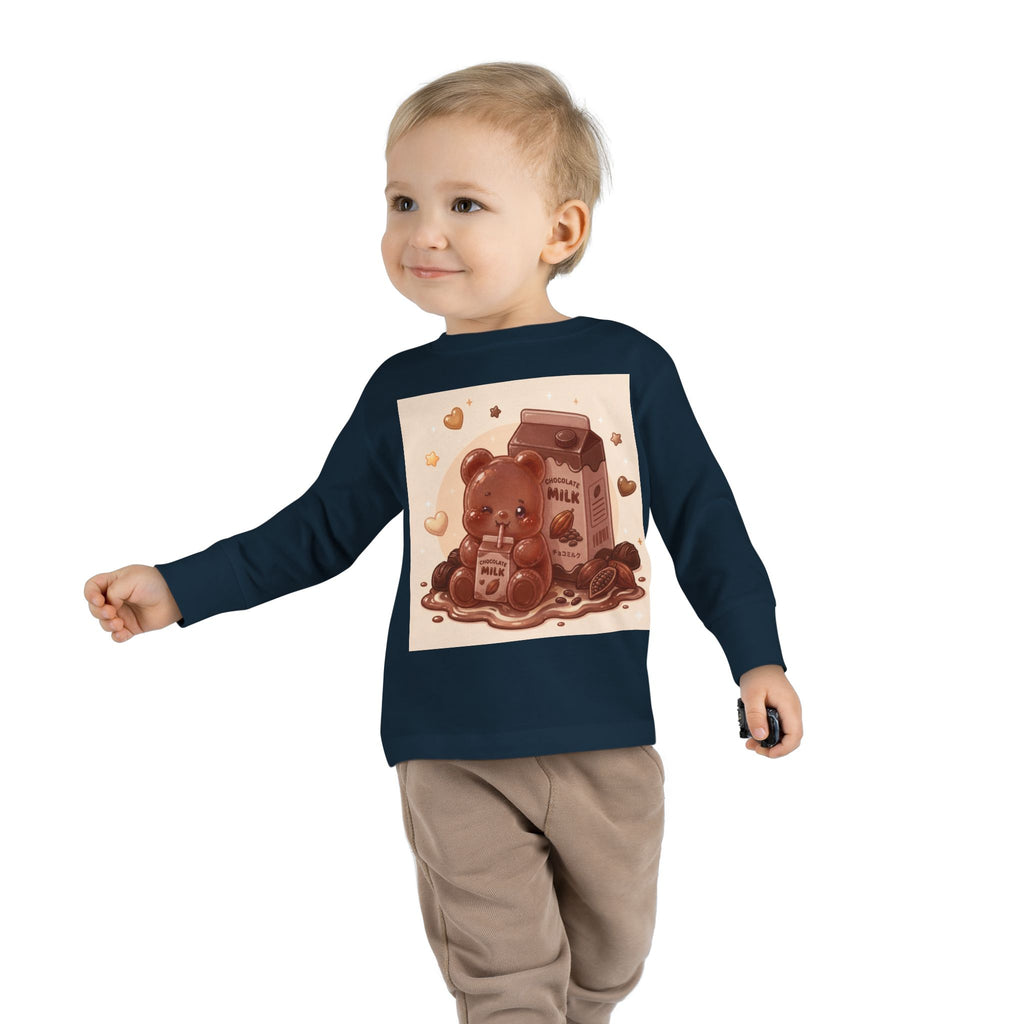 Chocolate Milk Oozy Bear- Graphic Long Sleeve Shirt