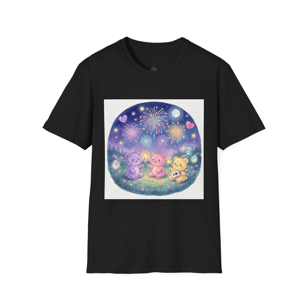Firework wonder, Gooey Gummy bear Friends- Kawaii Graphic T-Shirt