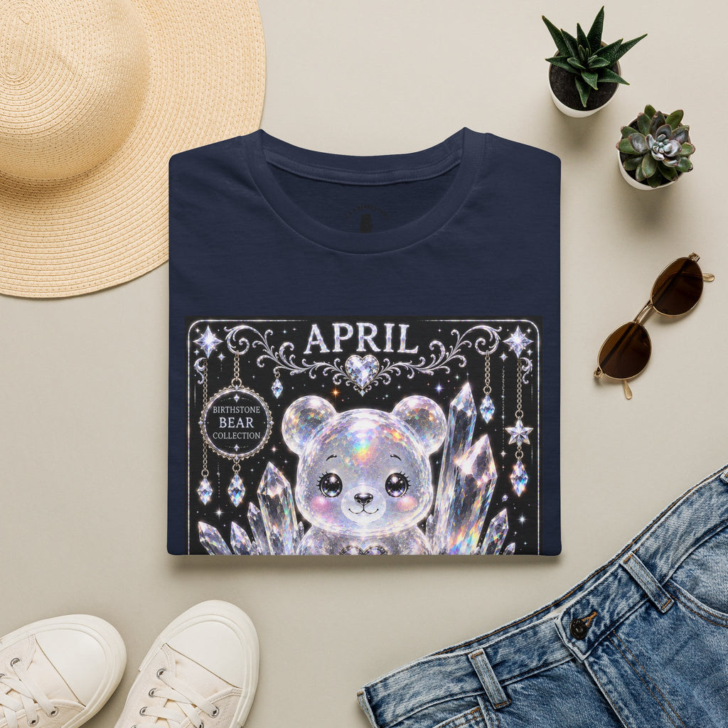 April, Diamond Birthstone Crystal Oozy Bear Friend Special Addition- Graphic Shirt
