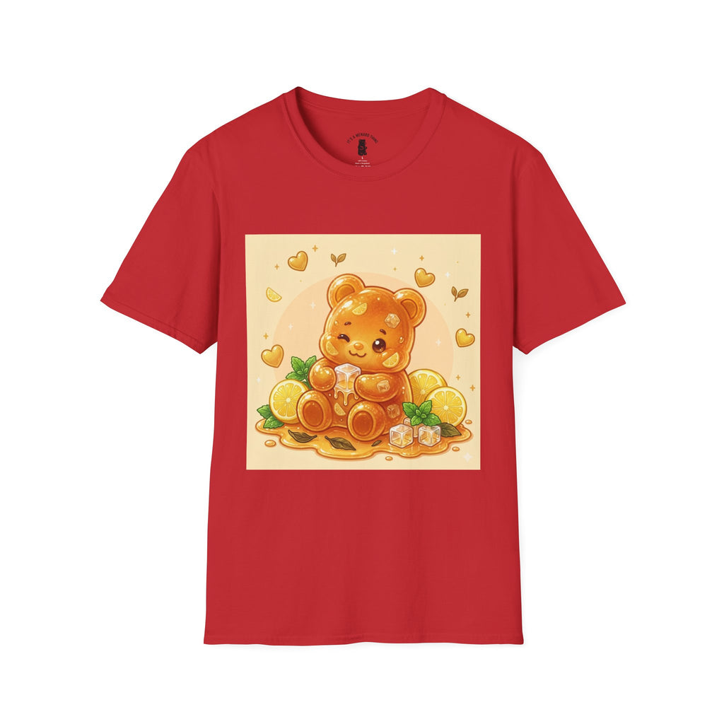 Honey Iced Tea on a Hot Day, Gooey Gummy Bear Tee — Cute Graphic T-Shirt