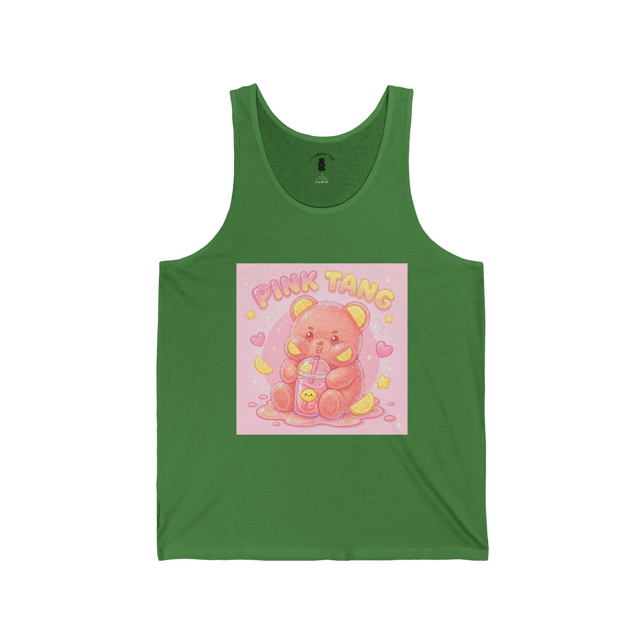 "Pink Tang" Sour Pink Lemonaid Gooey Gummy Bear - Kawaii Graphic Tank Top