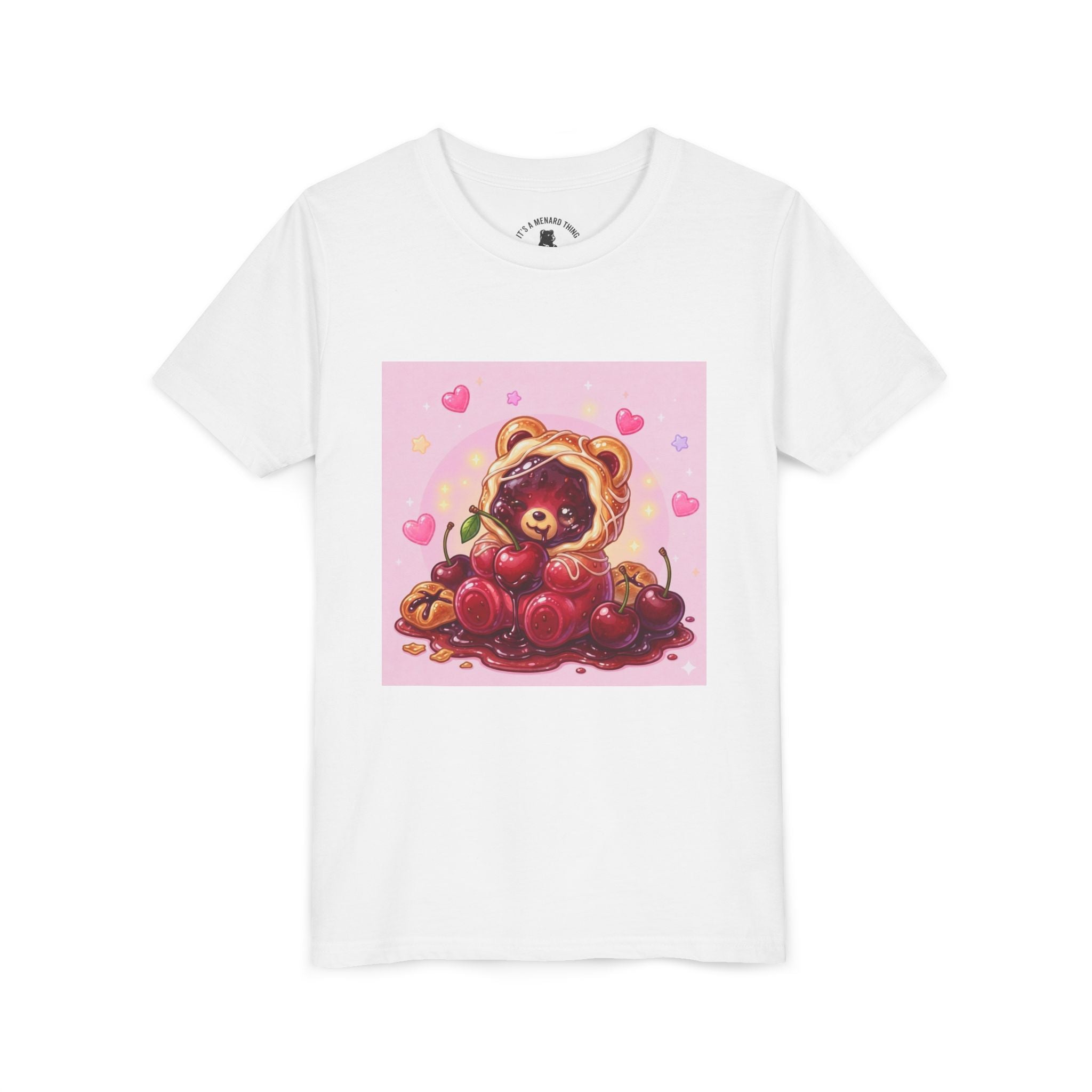 Cherry Danish Gooey Gummy Bear Graphic Youth T-Shirt