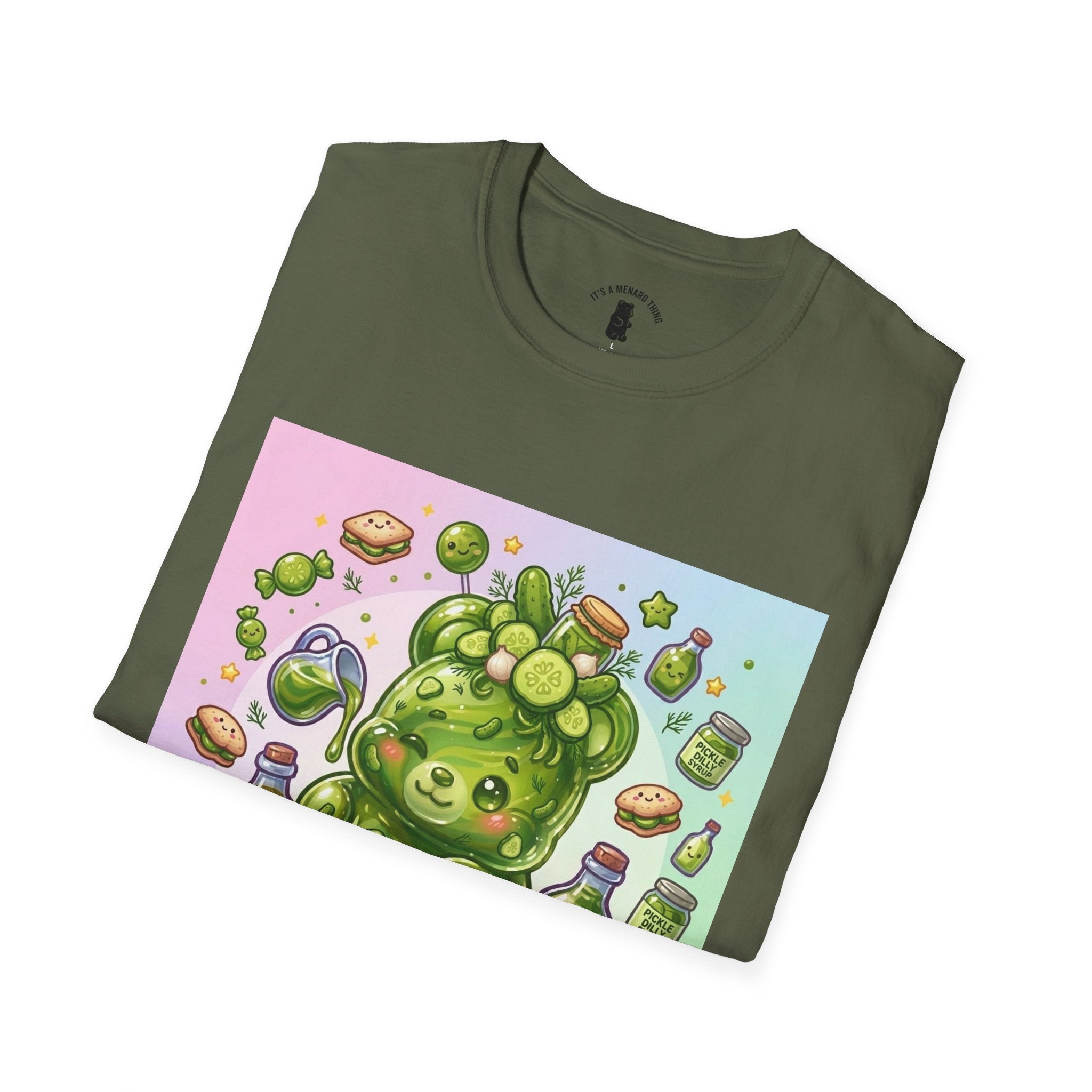 Sour Dill Pickle, Exotic Gooey Gummy Bear — Kawaii Graphic T-Shirt