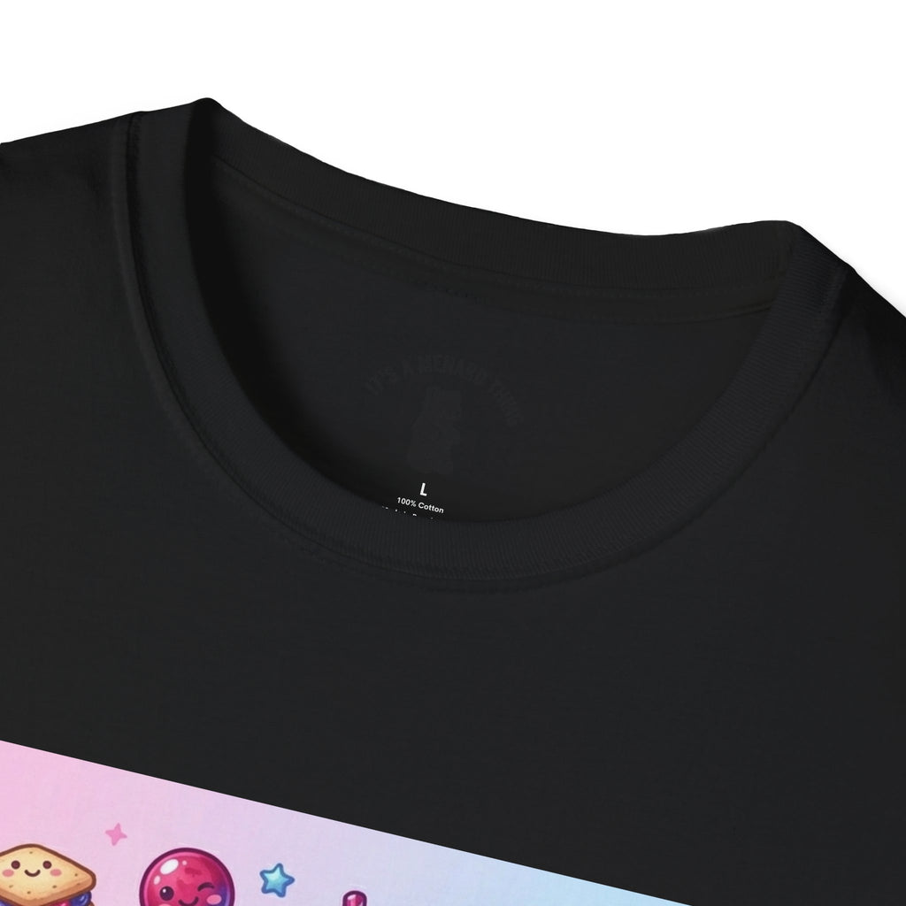 Hibiscus and Mixed Berry Jam, Exotic fruit Flower Gooey Gummy — Kawaii Illustrated T-Shirt