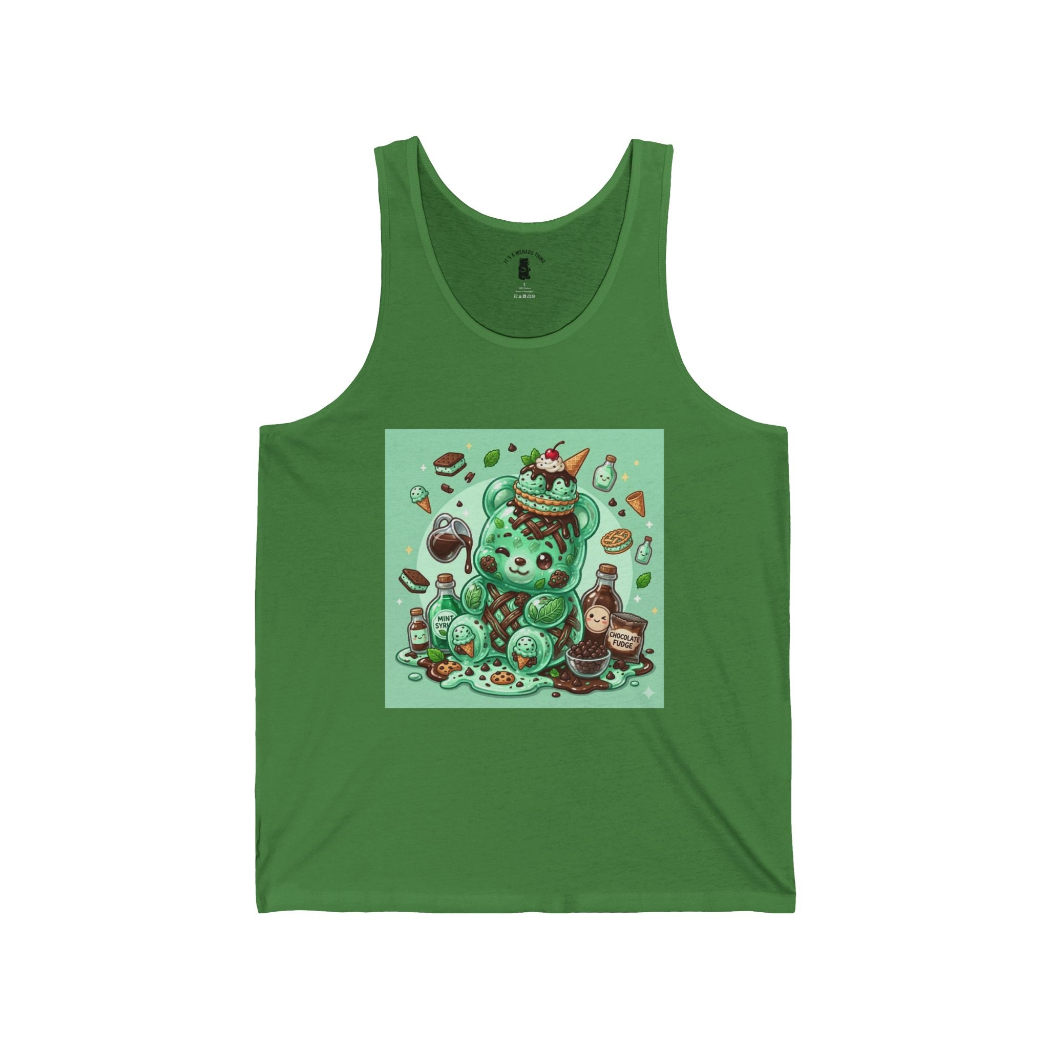 Special Mint Chip Ice Cream Delight, Gooey Gummy Bear — Kawaii Graphic Tank