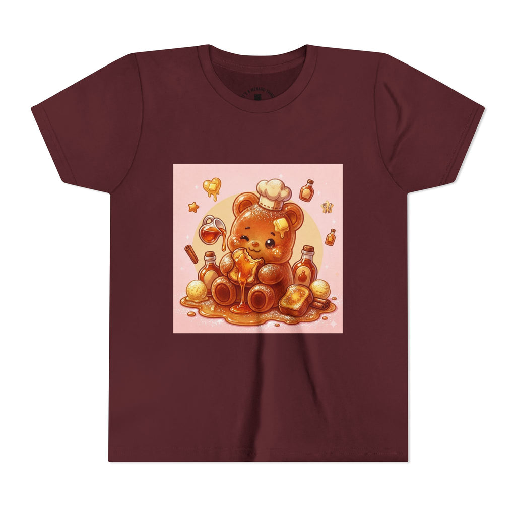 Kids Thick French Toast Gooey Gummy Chef Bear Graphic T-Shirt