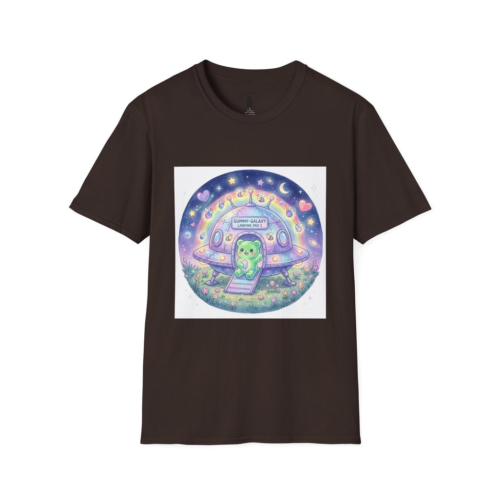 Alien Spaceship, Green Gooey Gummy Space Friend— Kawaii UFO Design
