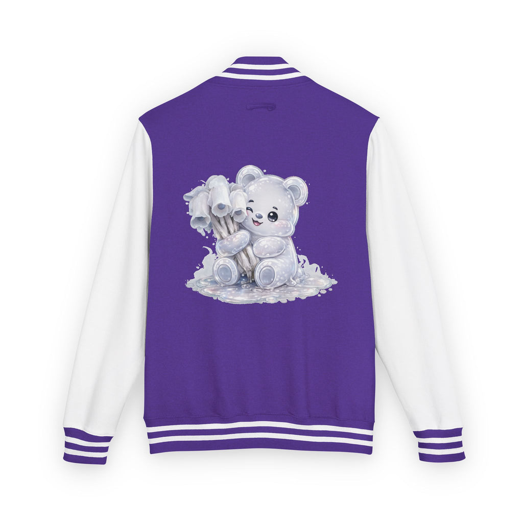 White Ghost Pipe Custer, Oozy Bears Mushroom Special- Letterman Graphic Jacket