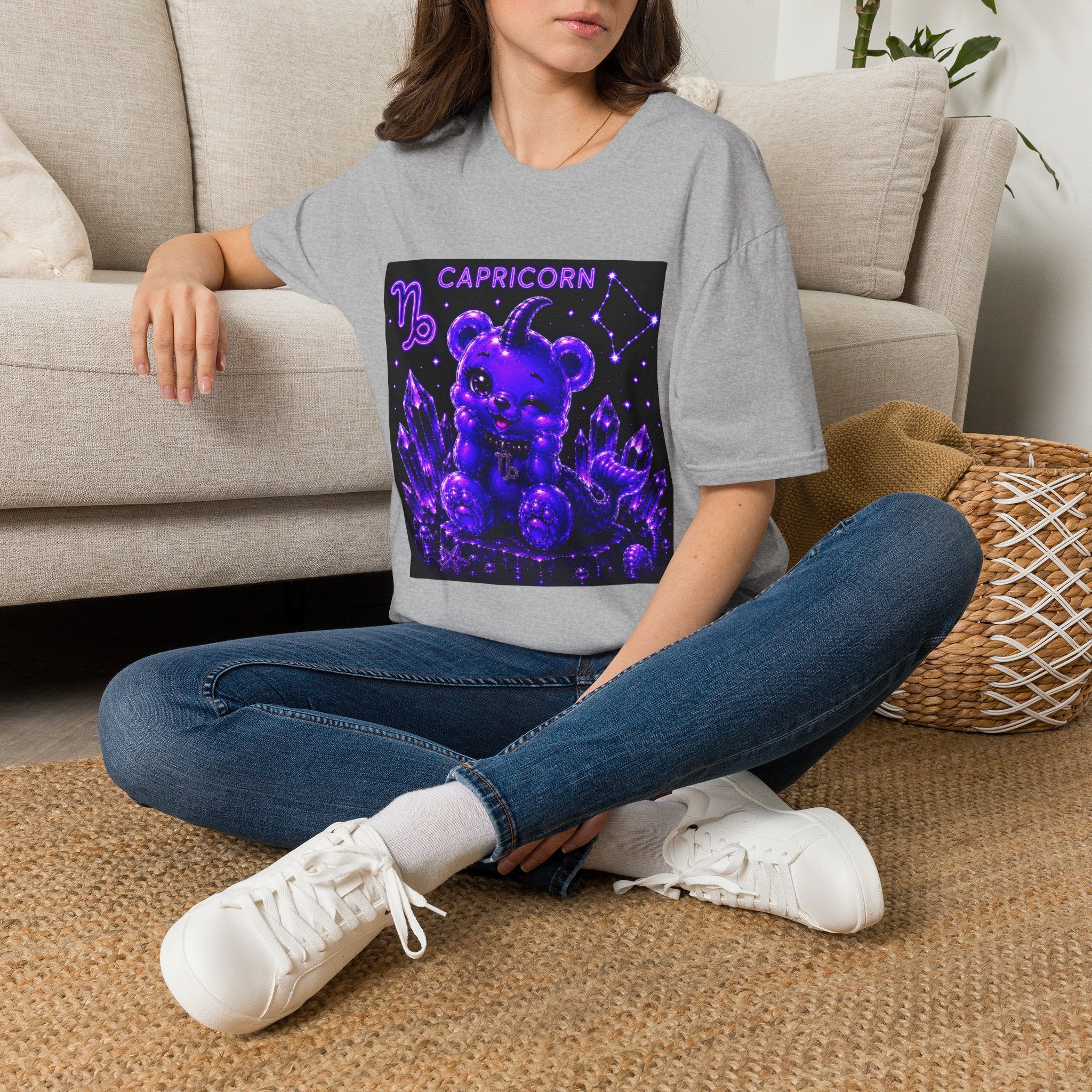 Capricorn Zodiac Constellation Oozy Bear Friend- Graphic Shirt