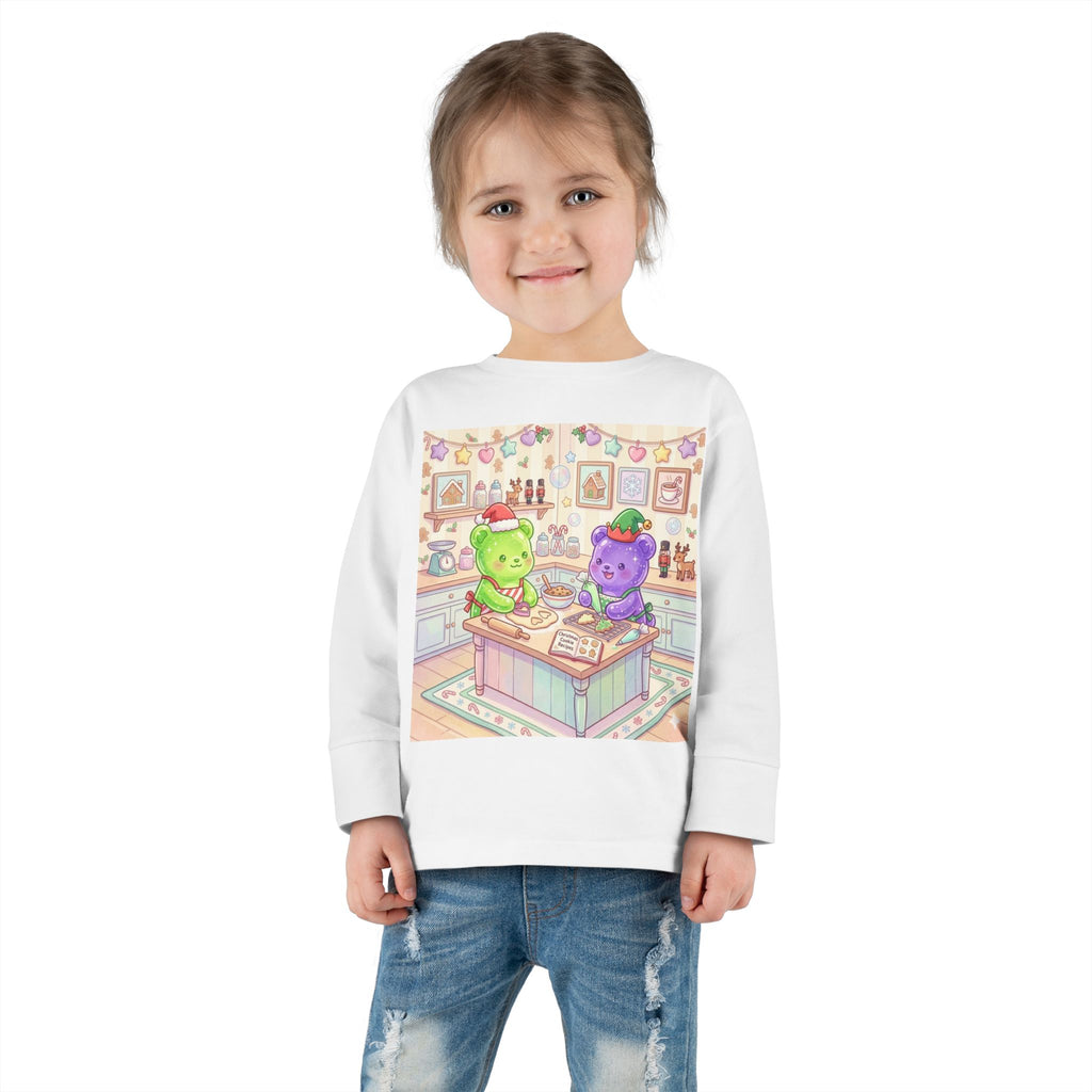 Little Holiday Bakers, Oozy Bear Gummy Friends- Graphic Long Sleeve Shirt