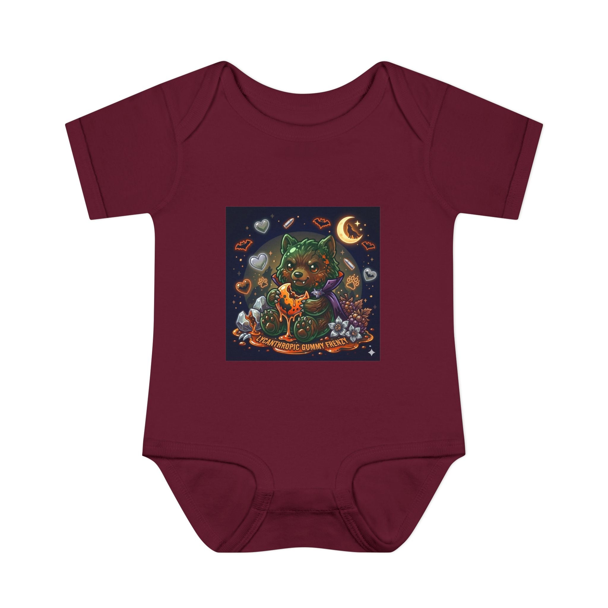 Baby Bodysuit — Cute Halloween Werewolf Gooey Bear