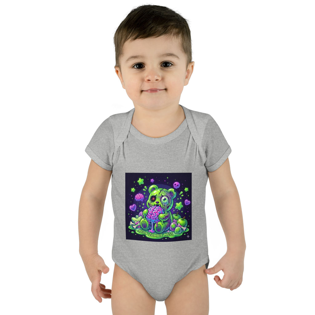 Baby Bodysuit — Neon Zombie Halloween Gooey Gummy Bear