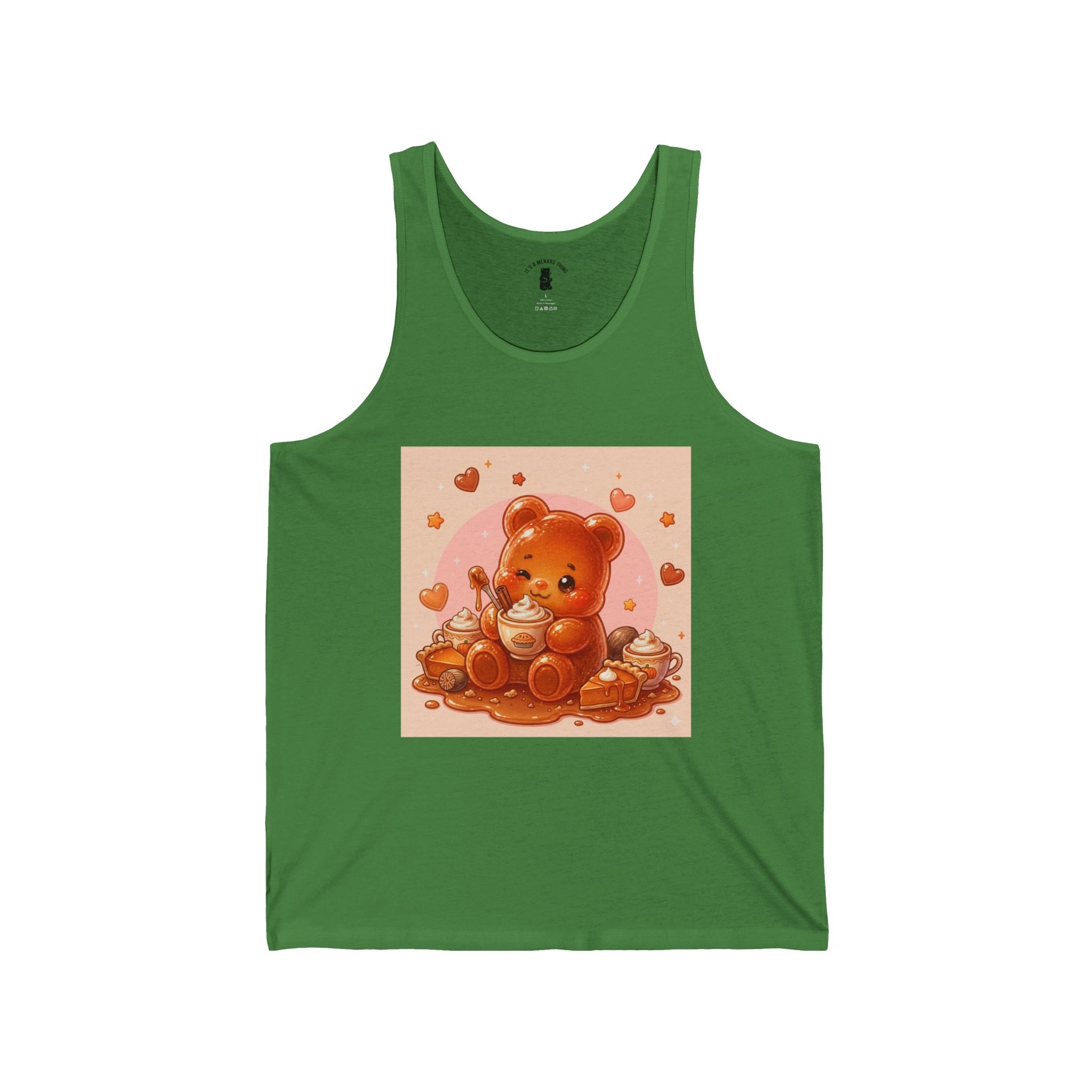 Pumpkin Pie &  Spiced Latte, Orange Gooey Gummy Bear — Kawaii Graphic Tank Top