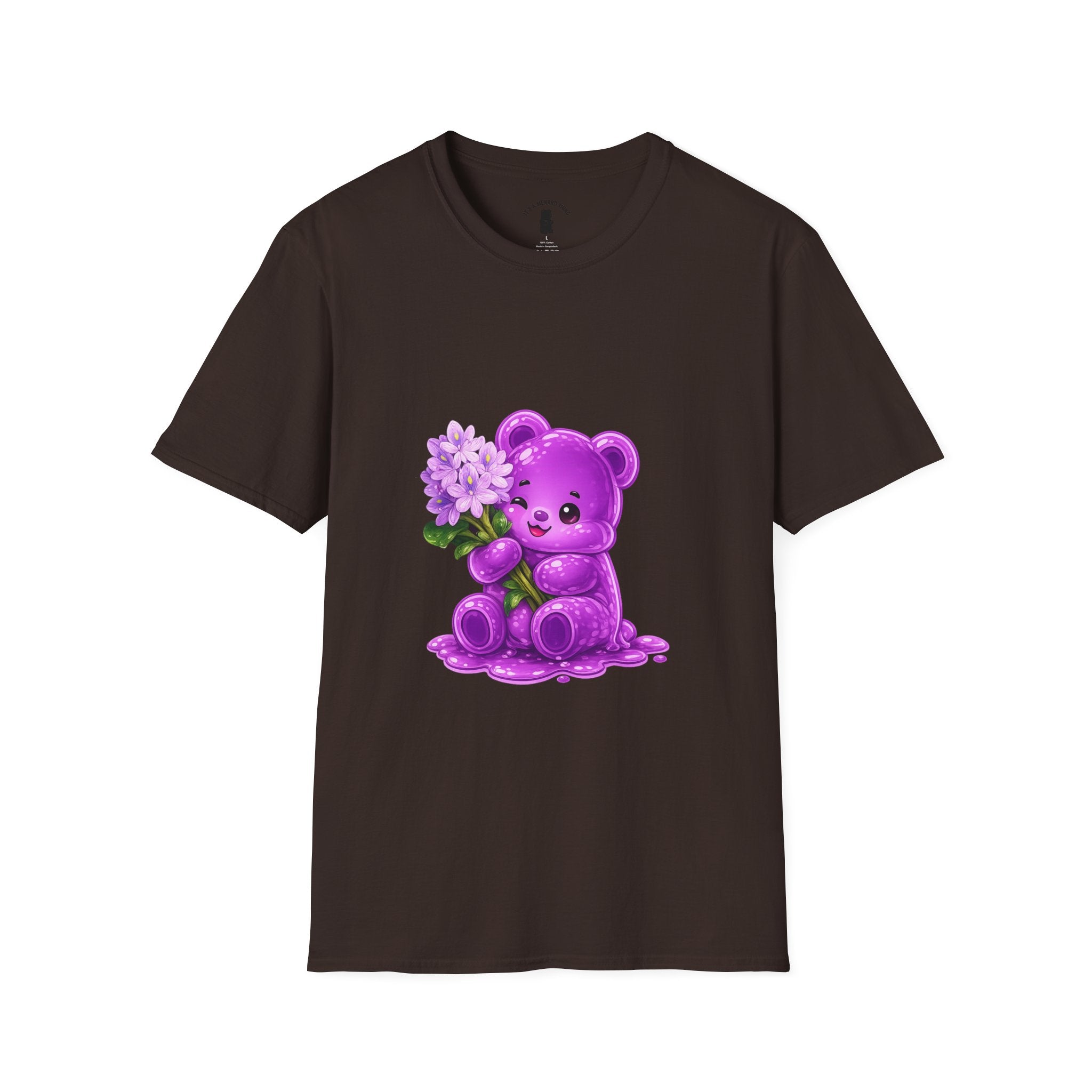 Purple Flower Cluster, Oozy Bear Friend Flower Addition- Graphic Shirt