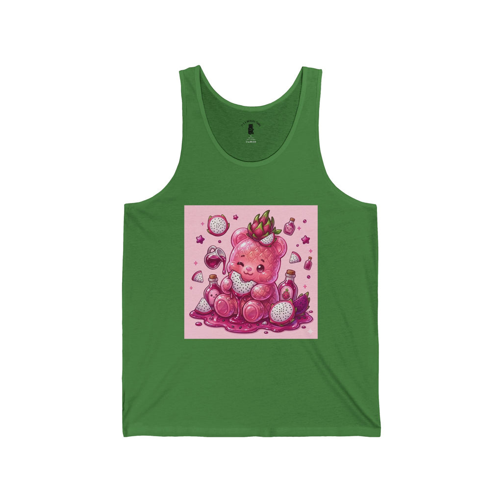 Exotic Dragon Fruit Gooey Gummy Bear Friend— Cute Graphic Tank Top