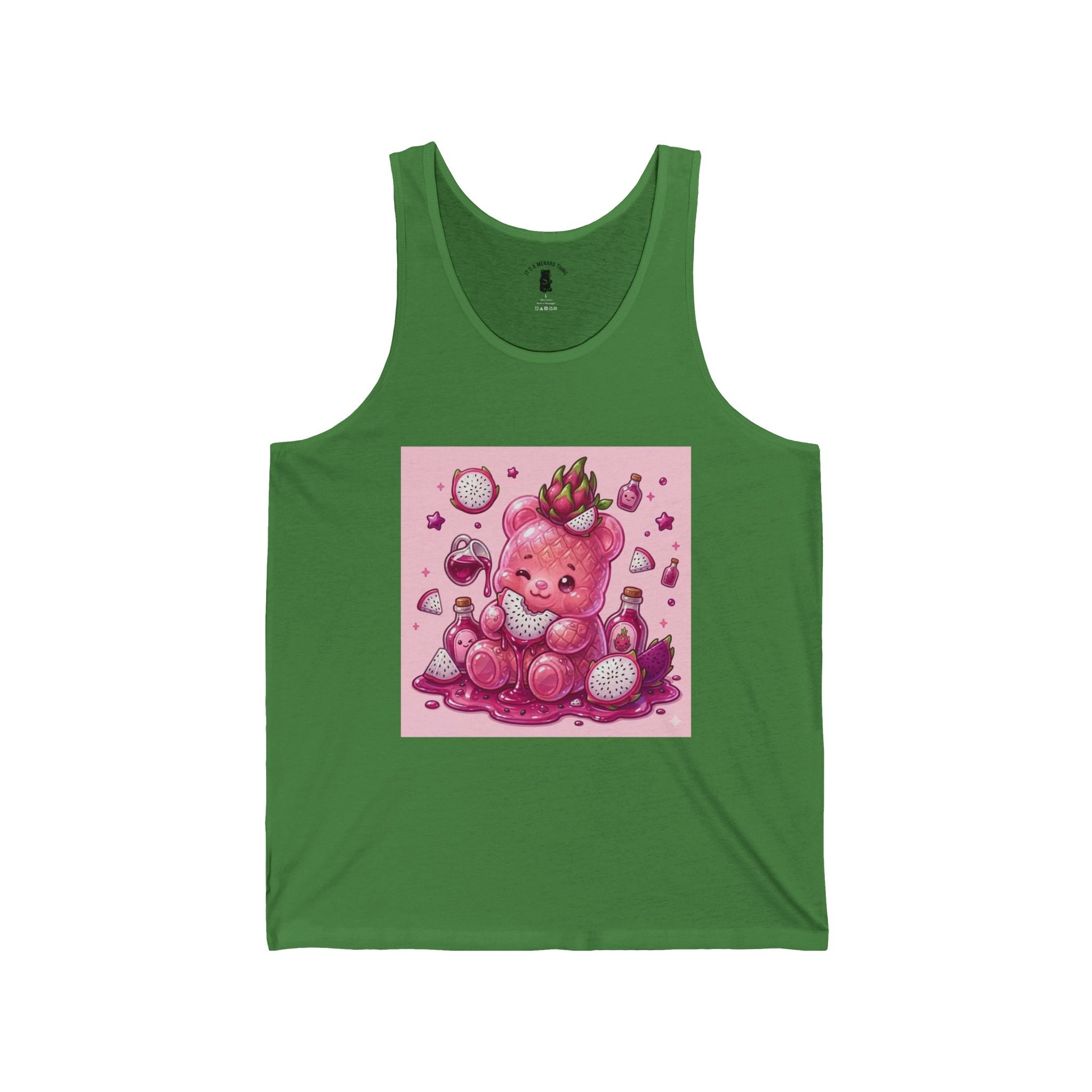Exotic Dragon Fruit Gooey Gummy Bear Friend— Cute Graphic Tank Top
