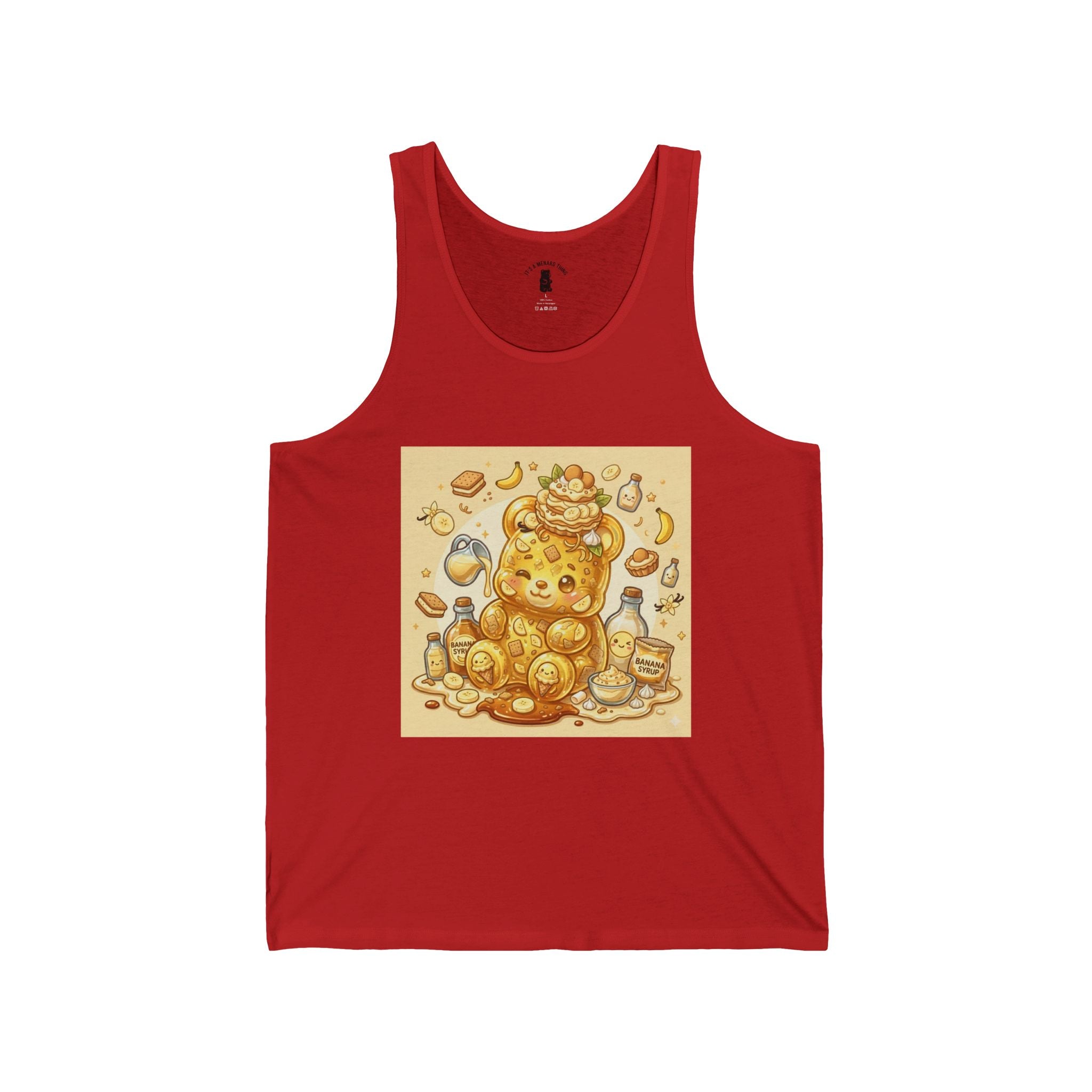Banana Pudding & Vanilla Crackers, Exotic Gooey Gummy Bear — Kawaii Graphic Tank Top