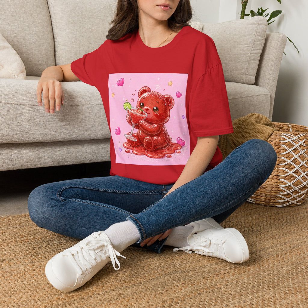 Yummy Strawberry Daiquiri, Red Oozy Boozy Gummy Drinking Pal- Graphic Shirt