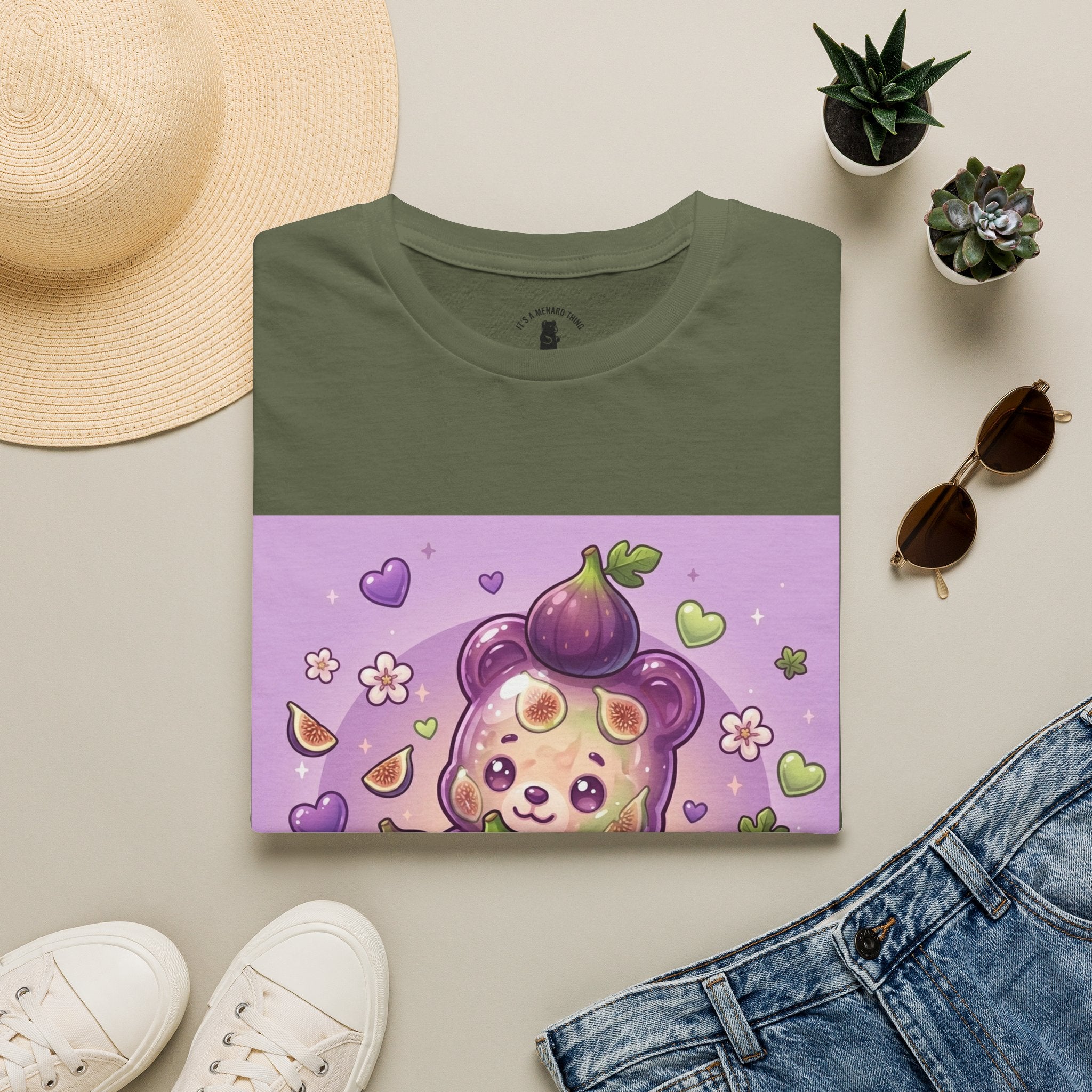 Delicious Ripe Fig, Exotic Oozy Gummy Bear Friend — Kawaii Fruit Design