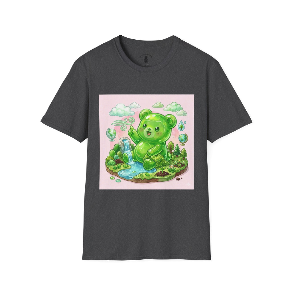 Green Teddy Bear Nature Tee — Cute Eco-Garden Graphic T-Shirt