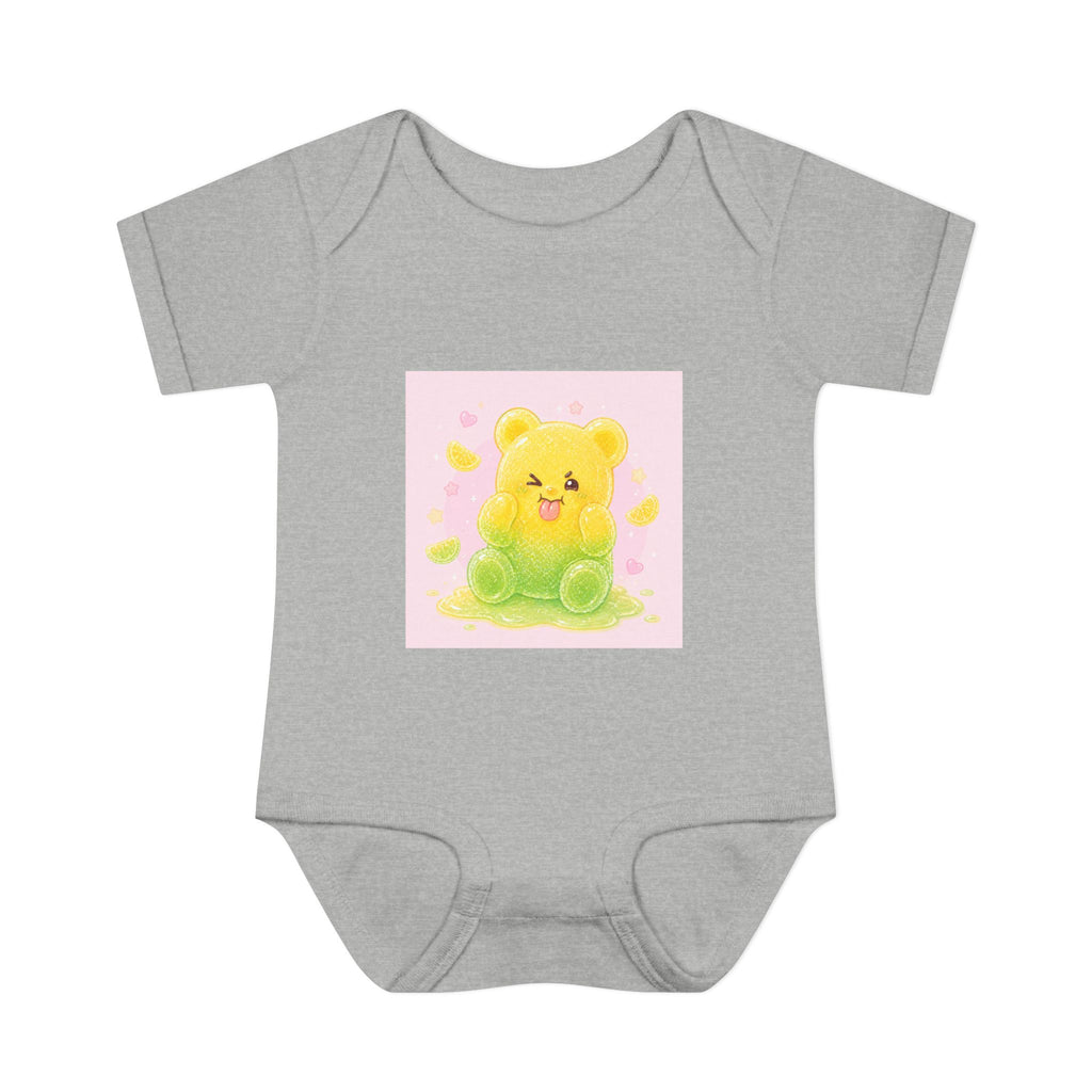 Sour Silly Gummy Gooey Lemon-Lime Bear Illustration Infant Onesie