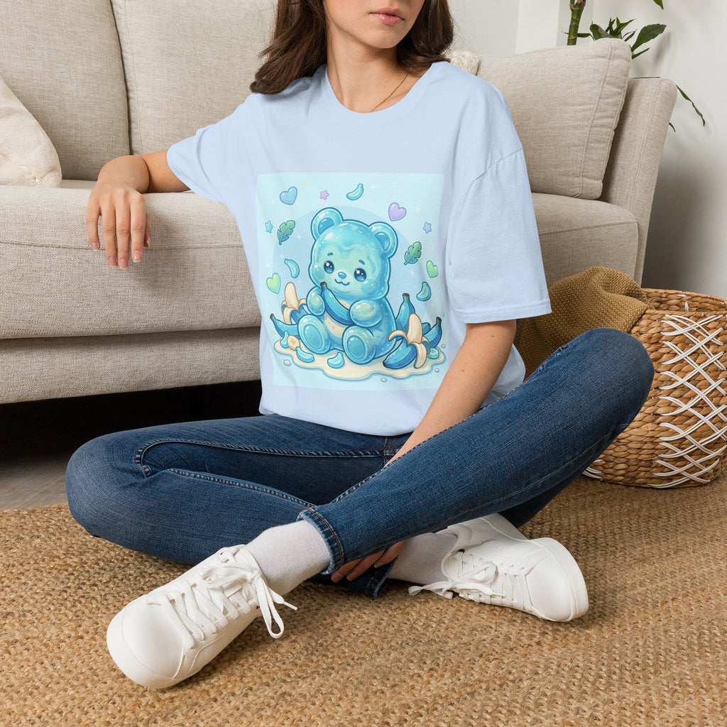 Exotic Blue Java Banana Baby Oozy Bear Friend- Kawaii Graphic Shirt