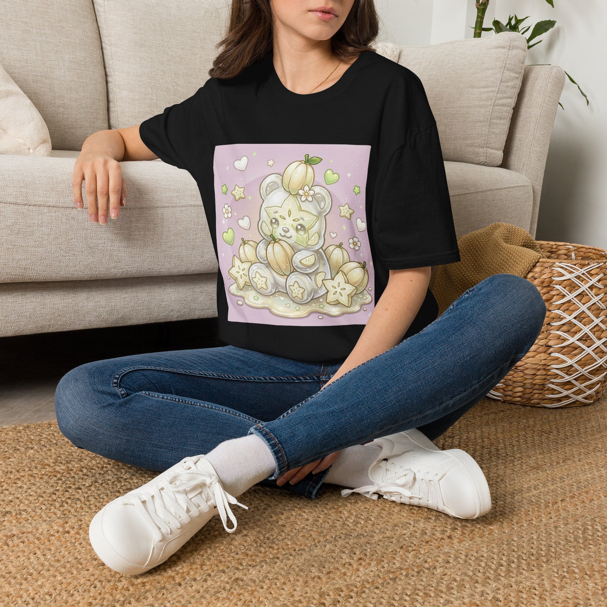 Cute Pumpkin Bear T-Shirt — Pastel Kawaii Fall Tee