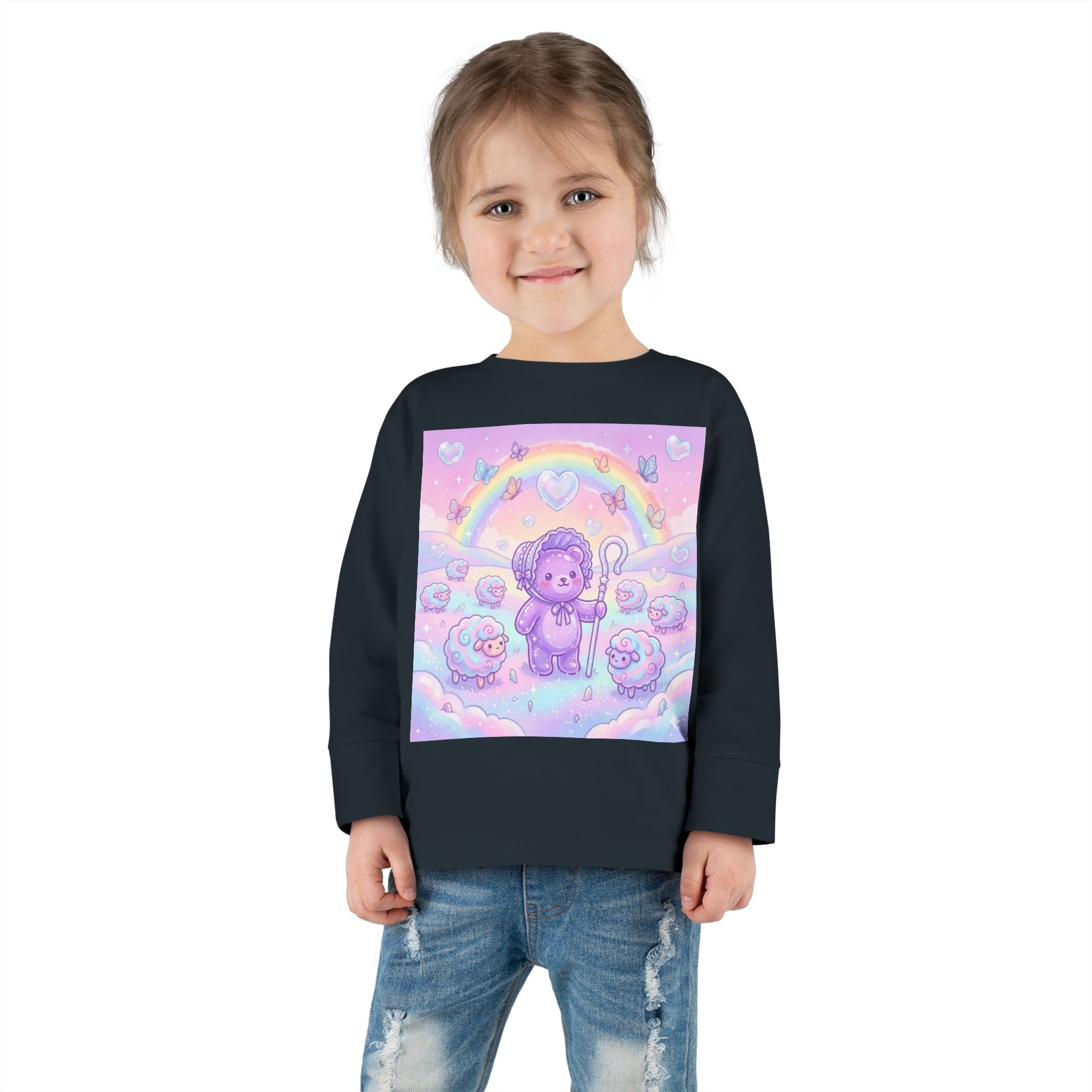 Sweet Dreams, Cotton Candy Sheep & Oozy Shepard of Snoozes_ Graphic Long Sleeve